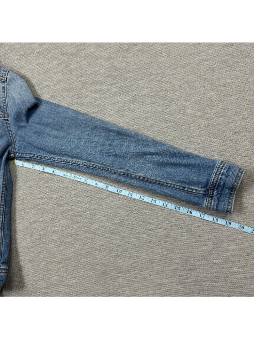 Merona Jean Jacket Womens Size XS Blue Denim Button Up Collared 4 Pockets Casual - Picture 12 of 13